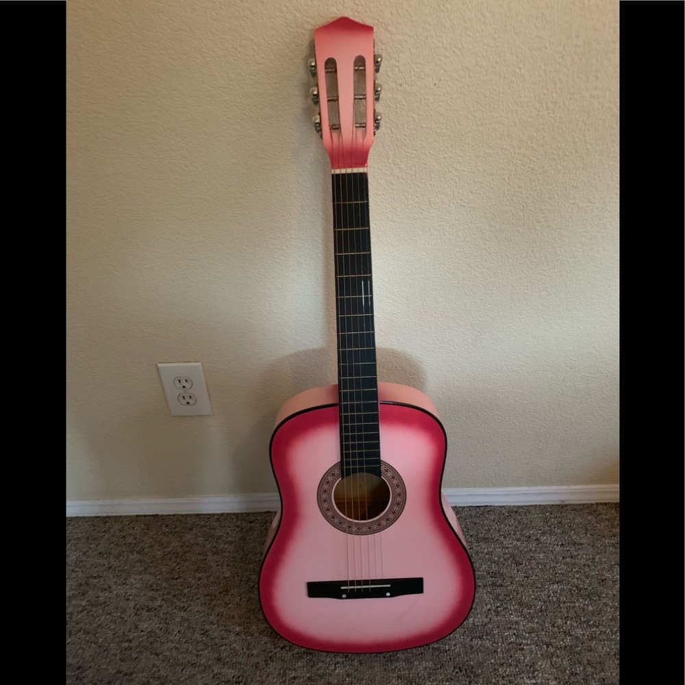 Acoustic Guitar-Pink